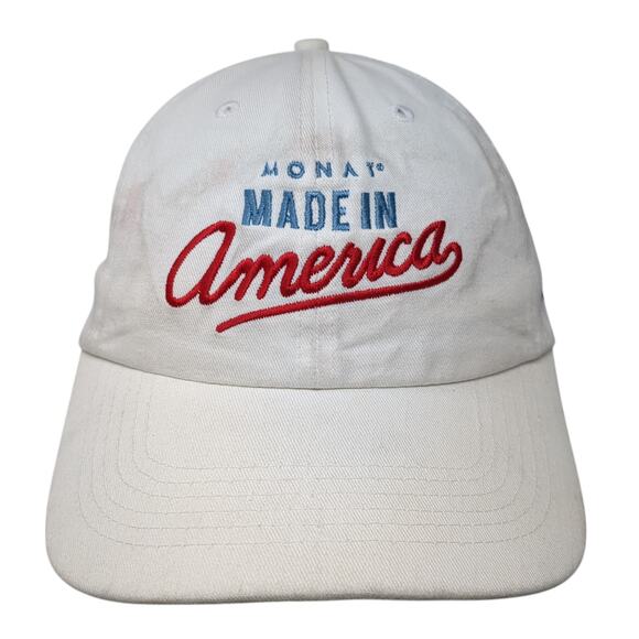 Monai Made In America Baseball Cap White One Size Adjustable Quake City Caps - Picture 1 of 8